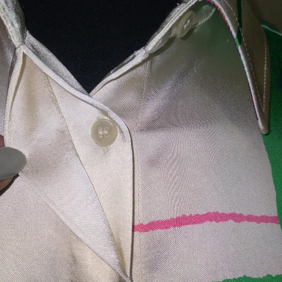 H&M STUDIO 2020 Women's MultiColor Abstract Print Long Sleeve Blouse- Size S - Picture 8 of 14